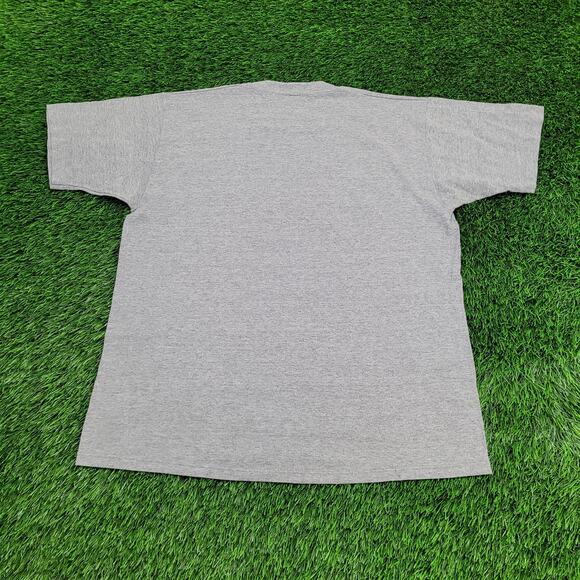 Vintage 80s Jerzees Shirt Large 22x26 Gray USA - Picture 3 of 12